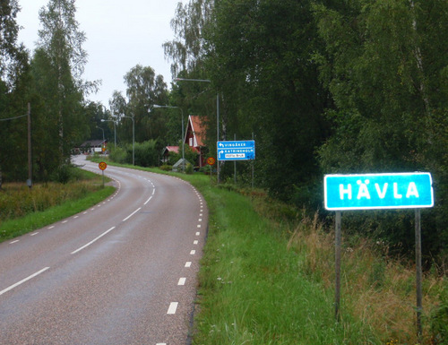 Village of Hävla, Katrineholm sign in the background.